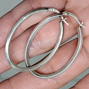 Sterling silver hoops